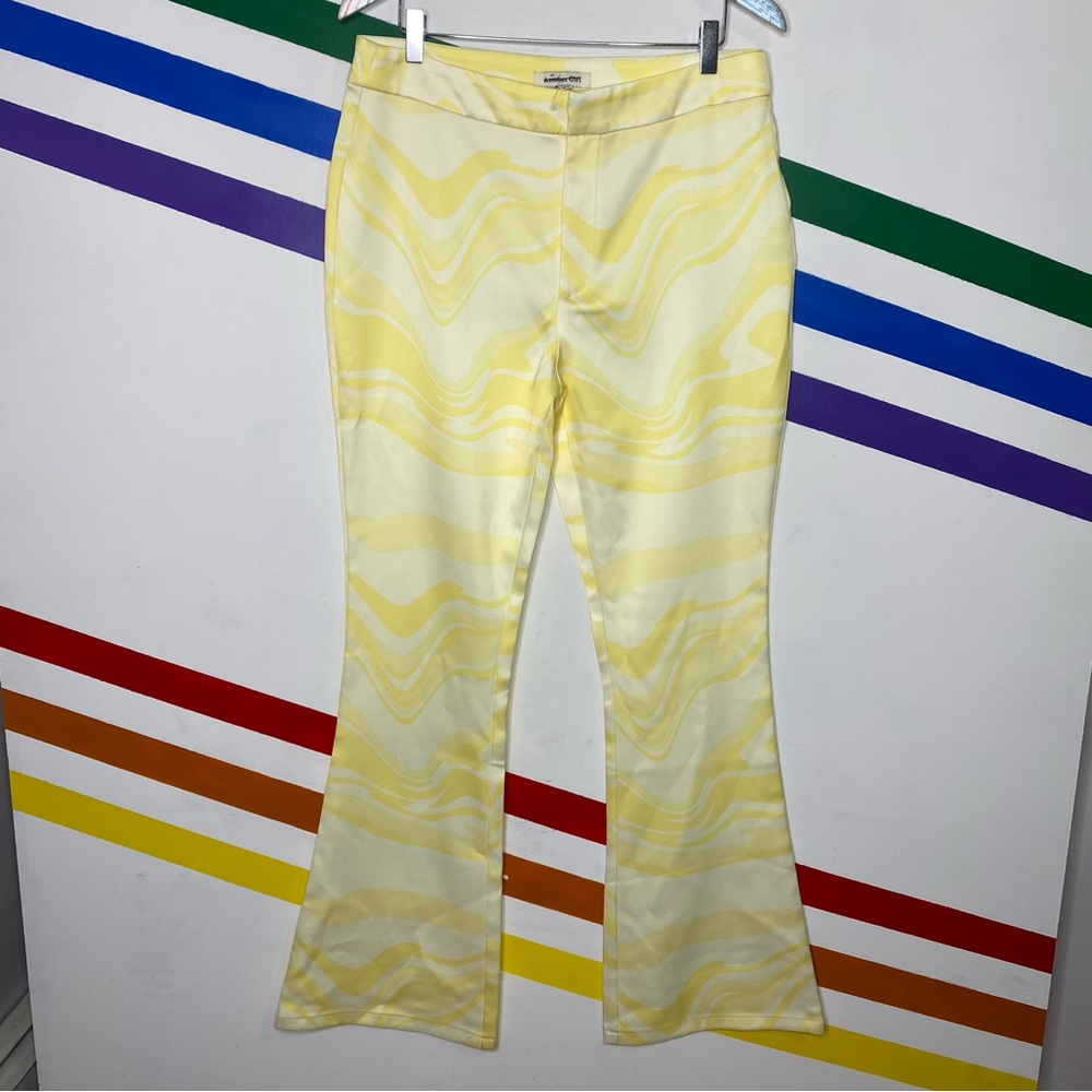NEW Another Girl Psychedelic Flare Pants Size 8
